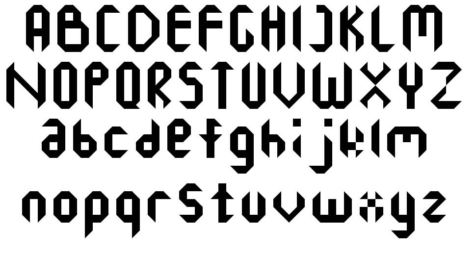 Octagon font Örnekler