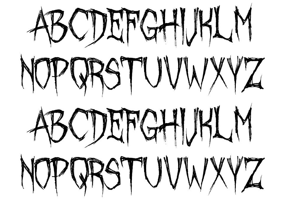 October Crow font specimens