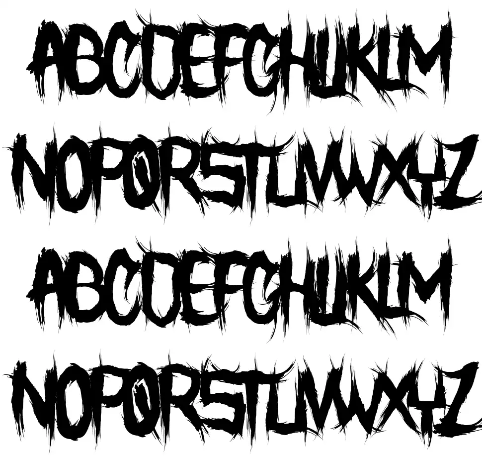 Ode To Murderfont specimens