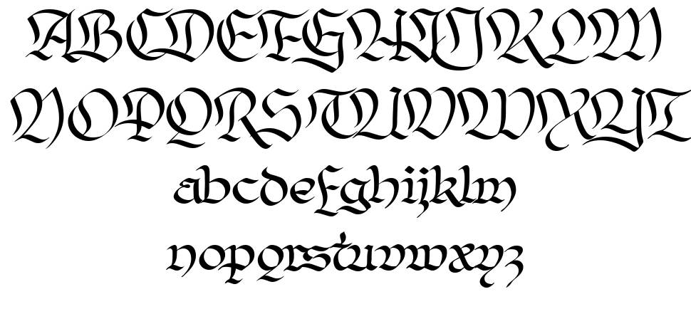 Odenburgh písmo Exempláře