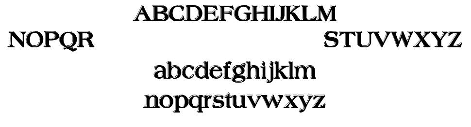 Offset font specimens