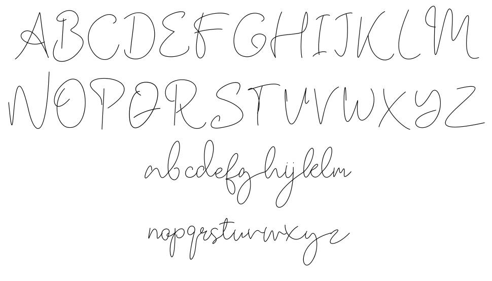 Ogardy Signature font specimens