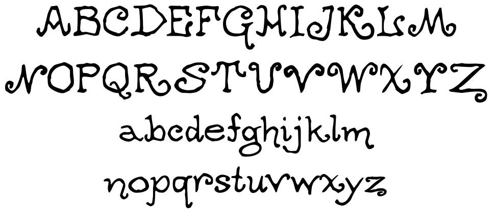 Ogdred Weary font Örnekler