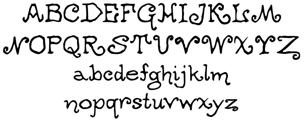 Ogdred Wearyfont specimens