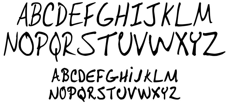 Ohdeesee's font specimens