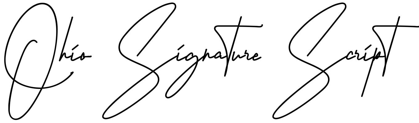 Ohio Signature Script font