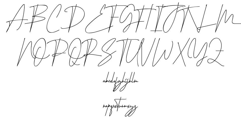 Ohio Signature Script font specimens