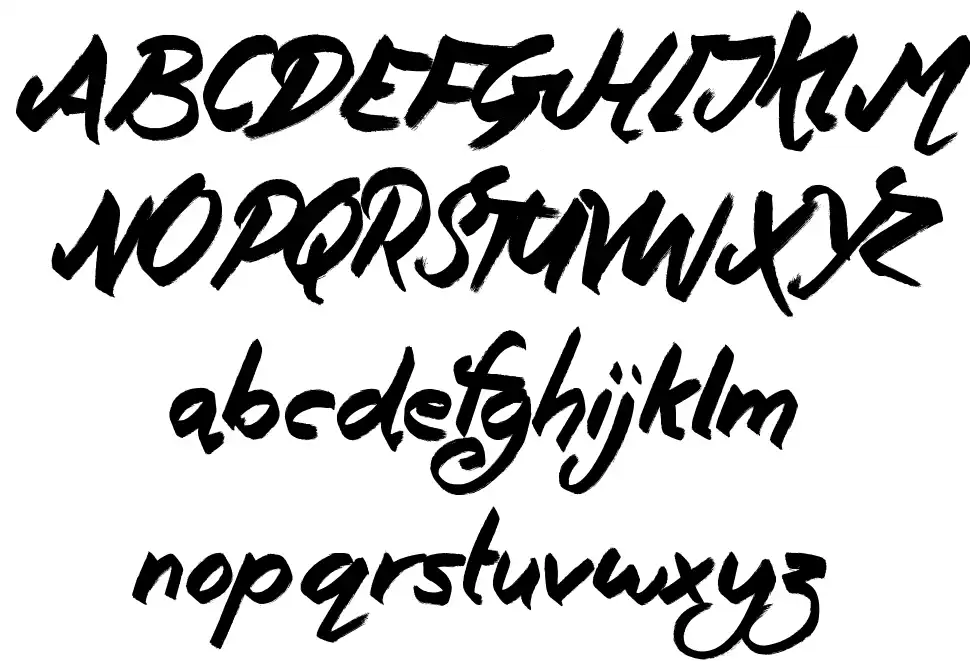 Oily schriftart vorschau