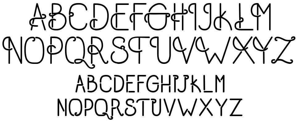 Old Alpha písmo Exempláře