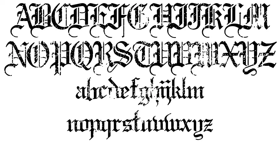 Old England Gothic font Örnekler