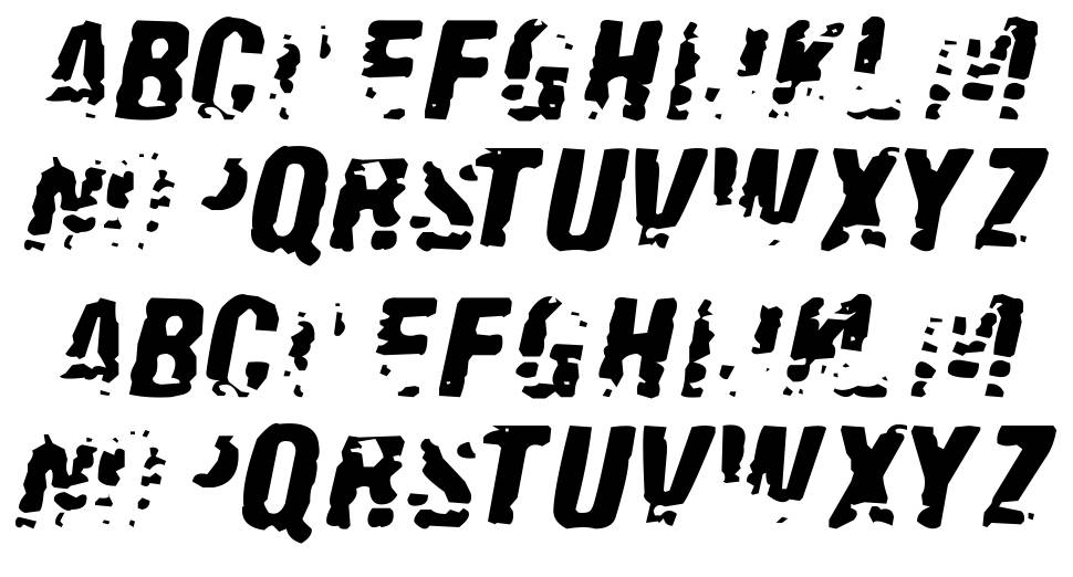 Old Fax font specimens