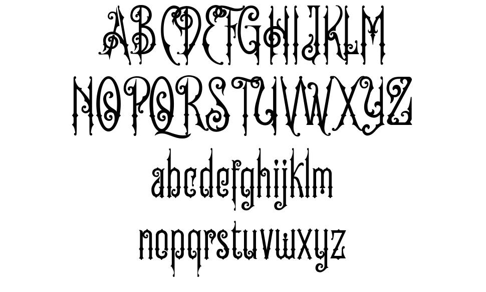Old Finlander font specimens