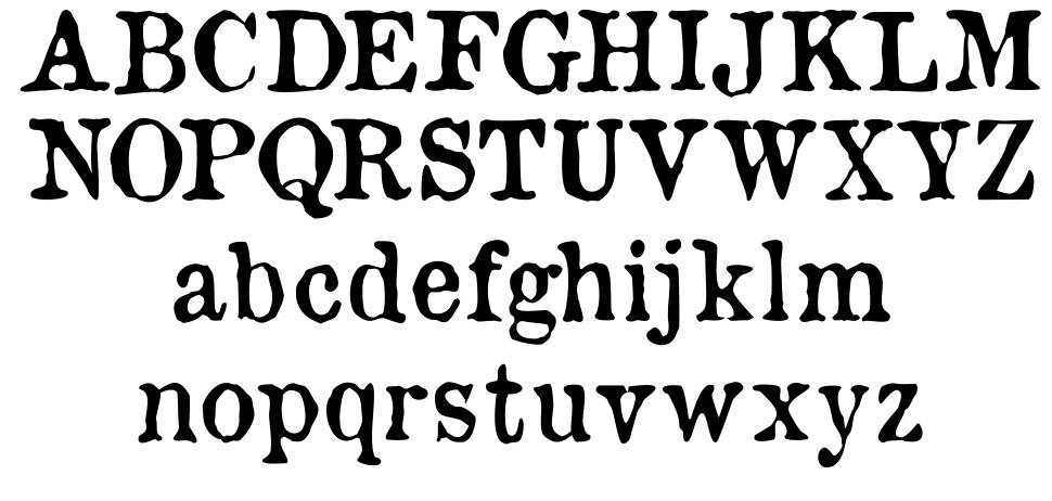 Old Newspaper Types font specimens