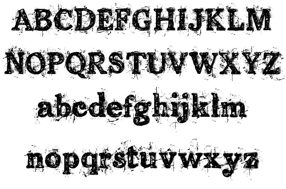 Old Printing Press 字形 标本