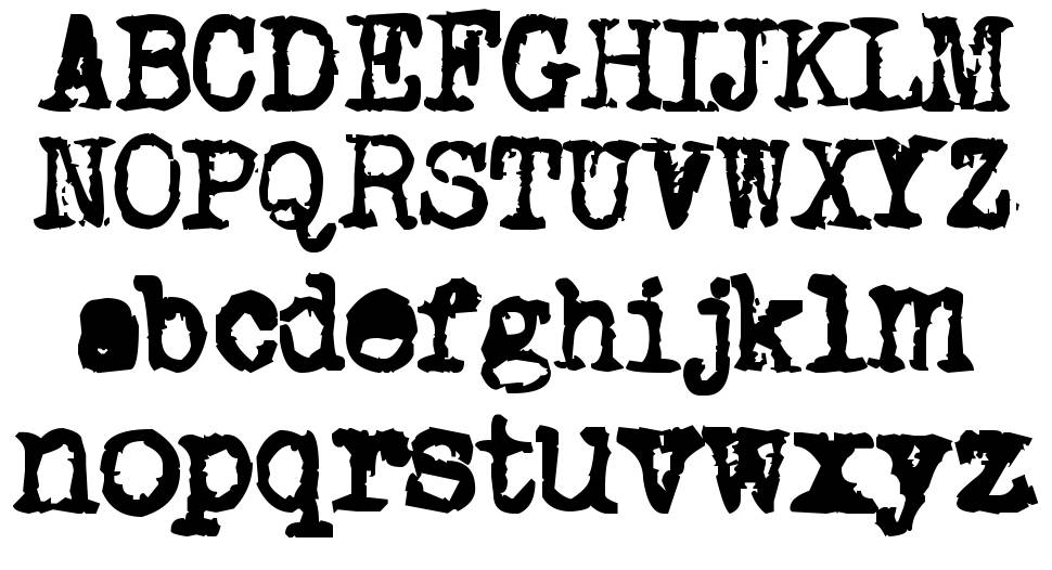 Old Typewriter 字形 标本