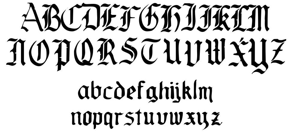 Olde Crilt font Specimens