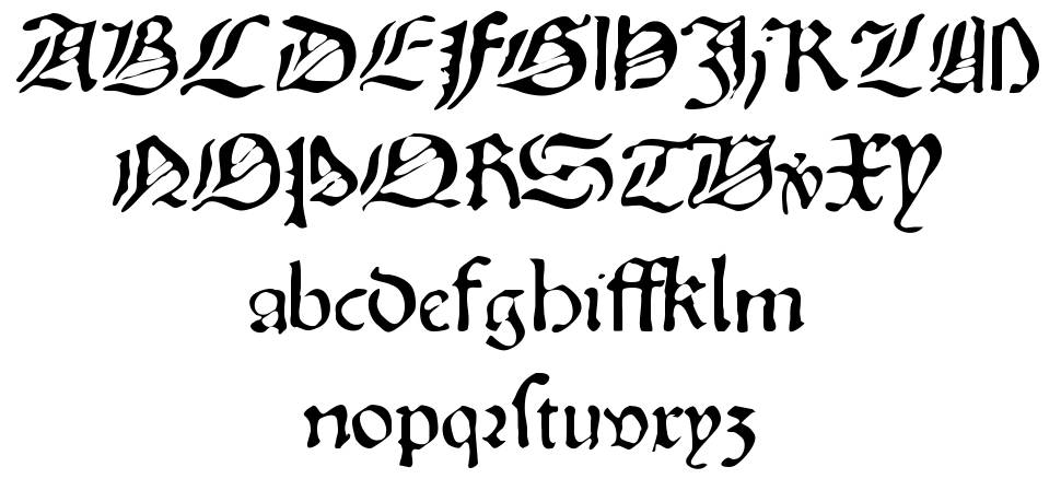 Oldprint font Örnekler