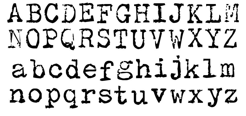 Olivetti Type 2 字形 标本
