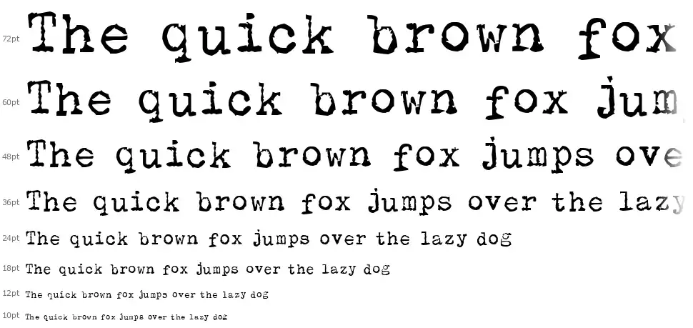 Olivetti Type 2font waterfall