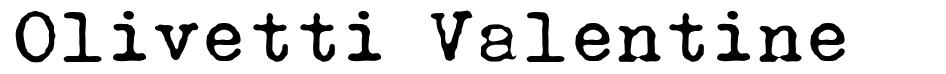 Olivetti Valentine шрифт