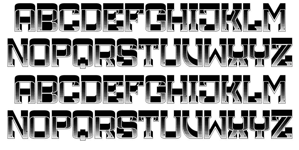 Ombre font specimens