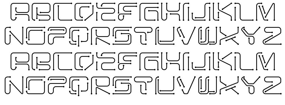 Omega font specimens