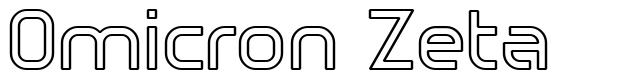 Omicron Zeta шрифт