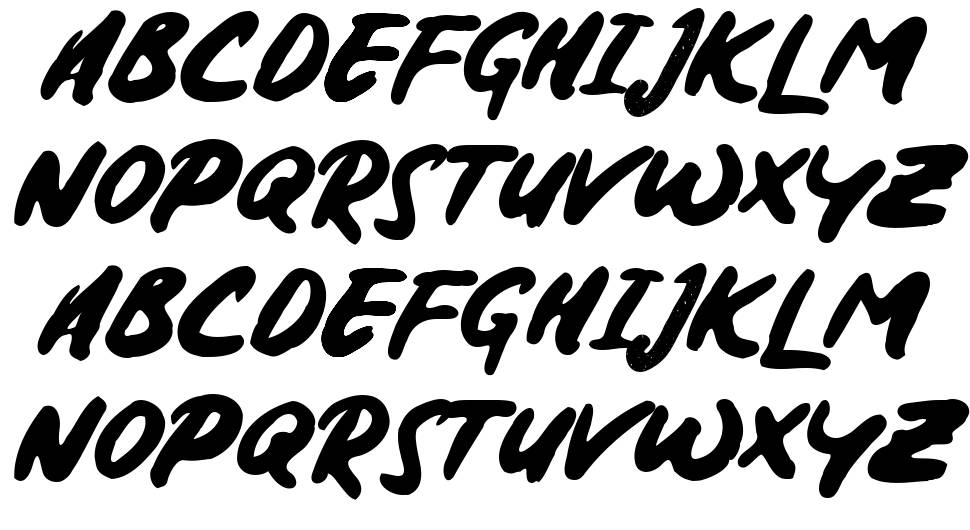 Onagri font specimens