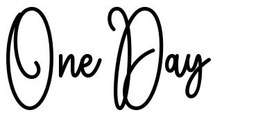One Day font