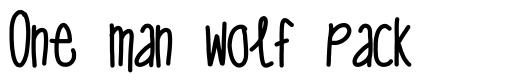 One man wolf pack font