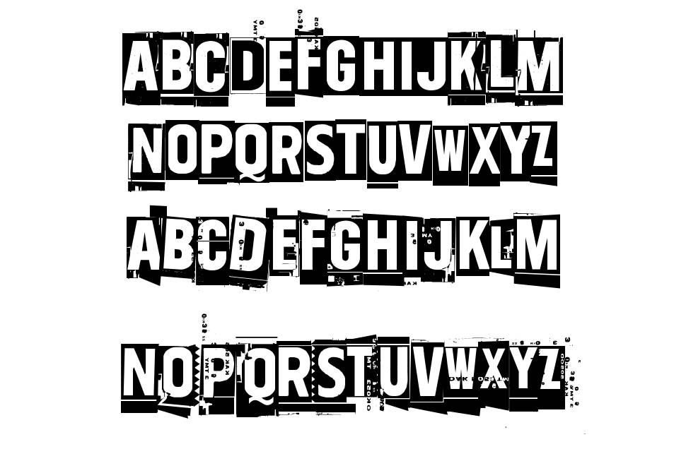 One two thirty-four font specimens