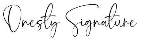 Onesty Signature fonte