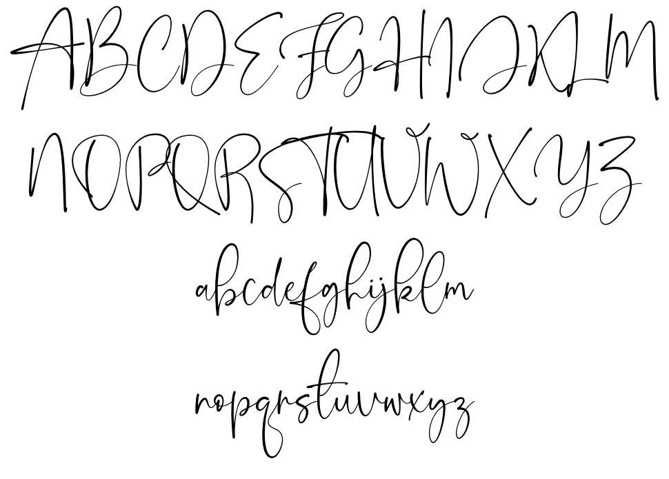 Onesty Signature font specimens