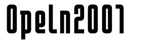 Opeln2001 шрифт