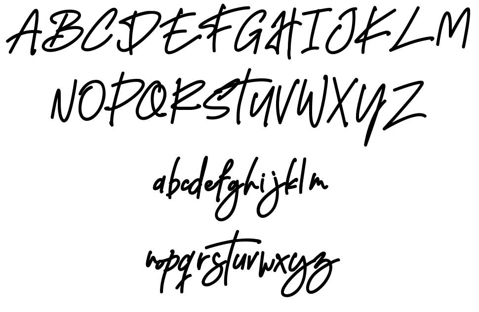 Open Script font specimens
