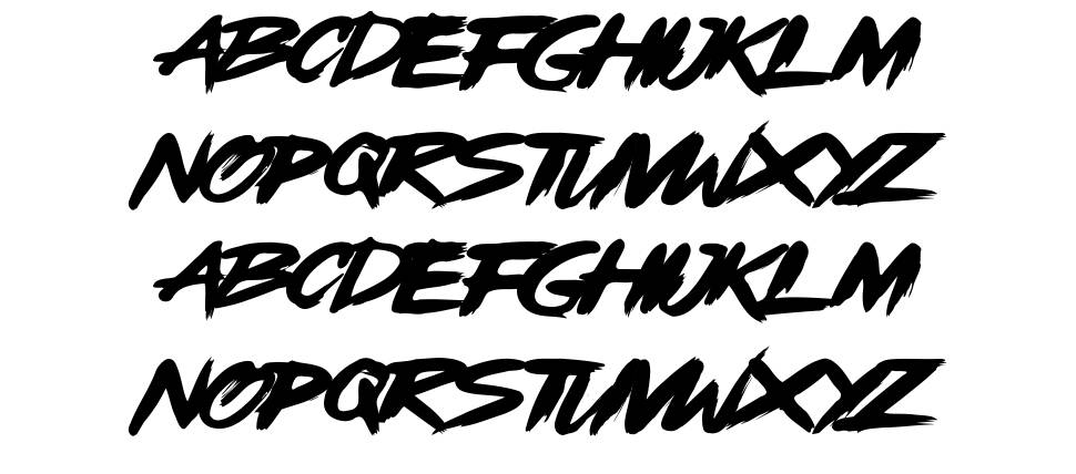 OpenBrush font specimens