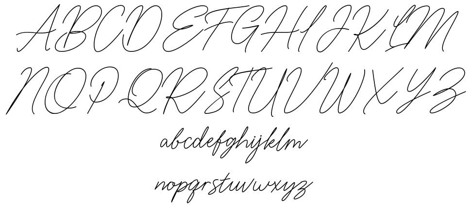 Ophelie font specimens