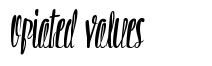 Opiated Values font