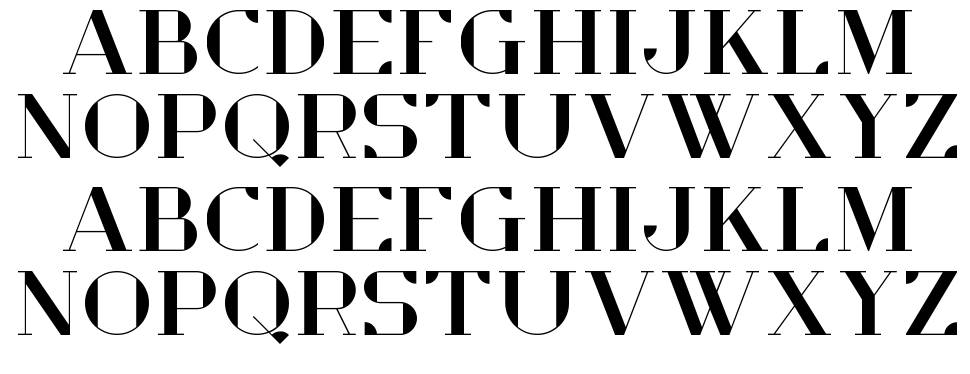 Opulent font Örnekler