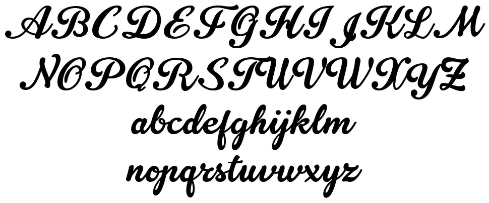 Oraghon Script fonte Espécimes