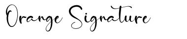 Orange Signature font