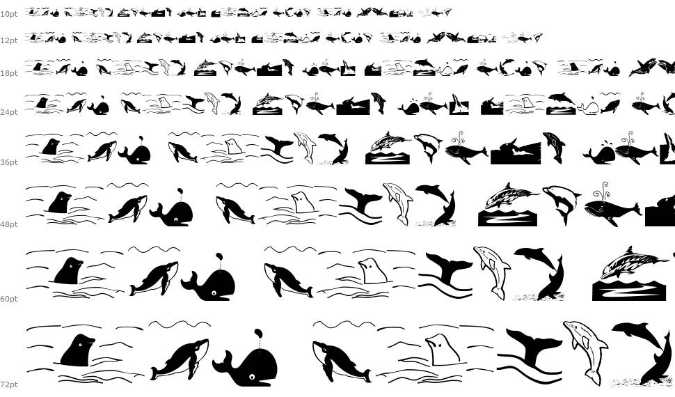 Orcas písmo Vodopád