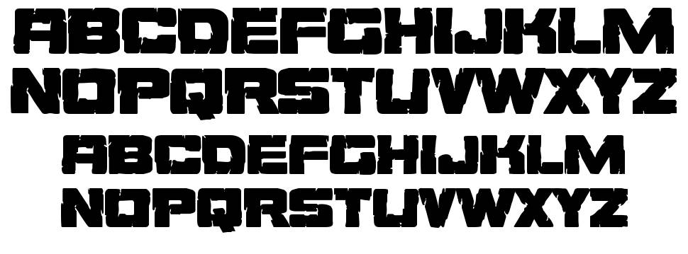 Ore Crusher font specimens
