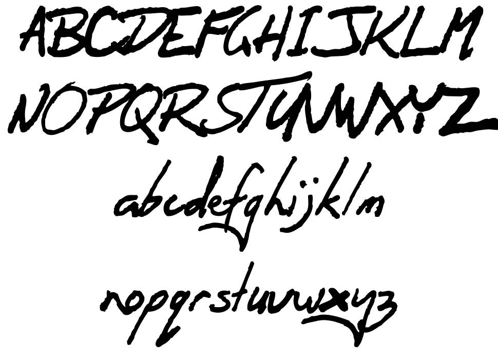 Oren Script font specimens