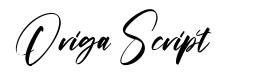Origa Script font