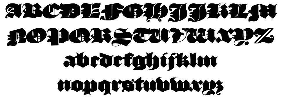 Original Black font specimens