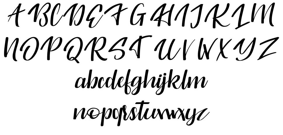 Originality Script font specimens