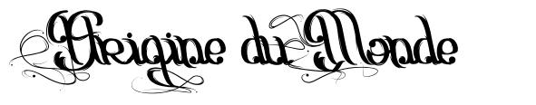 Origine du Monde schriftart