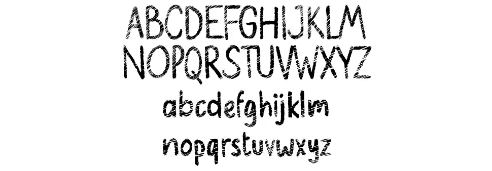 Orion Chalk Scratchfont specimens