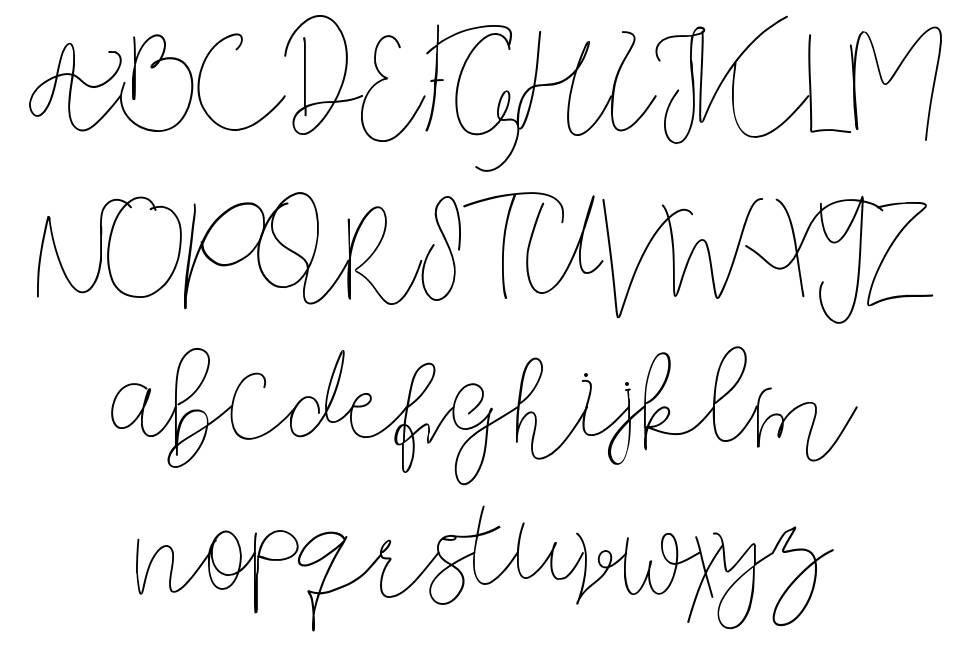 Orla Fiola Script font specimens